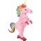 Pink Inflatable Unicorn Adult Costume with Dual Fans and Magical Prancing Design